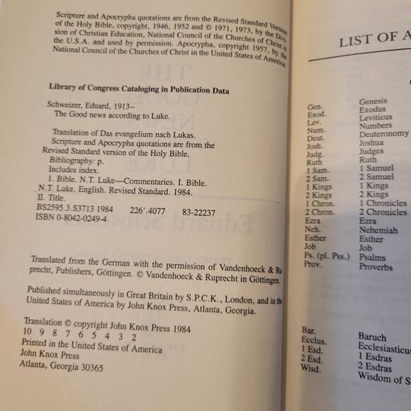 Eduard Schweizer Book Bundle of 3: Good News According to...Matthew, Mark, Luke - Picture 4 of 11